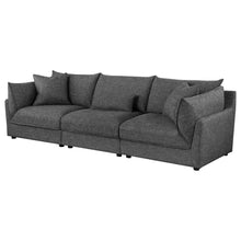 Load image into Gallery viewer, Tomasina - Modular Sofa With Cushions And Padded Arms - Black