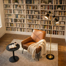 Load image into Gallery viewer, Axis - Floor Lamp With 4 Way Switch Double Spots With Base - Black / Gold