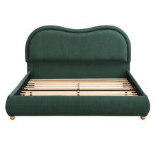 Load image into Gallery viewer, Upholstered Platform Bed Frame With Curved Headboard
