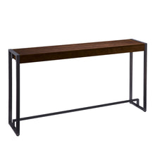 Load image into Gallery viewer, Gunmetal Sled Console Table - Dark Brown