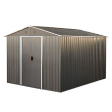 Load image into Gallery viewer, 8X10Ft Outdoor Metal Storage Shed - Gray