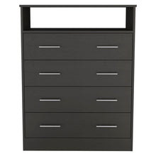 Load image into Gallery viewer, 4 Drawer Dresser - Black