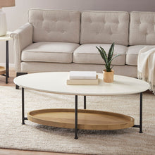 Load image into Gallery viewer, Oval Coffee Table - White / Natural