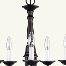 Load image into Gallery viewer, 15" Five Light Metal Dimmable Chandelier With Shades - Bronze