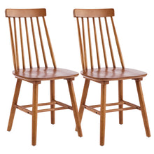 Load image into Gallery viewer, Solid Wood Windsor Back Dining Side Chairs (Set of 2) - Walnut