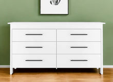 Load image into Gallery viewer, Six Drawer / Double Dresser - White