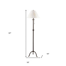 Load image into Gallery viewer, Traditional Shaped Floor Lamp With White Empire Shade - Black
