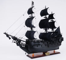Load image into Gallery viewer, Hand Painted Model Boat Tabletop Sculpture - Black