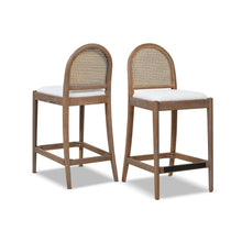 Load image into Gallery viewer, Panama - Curved Back Cane Counter Stool (Set of 2)