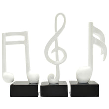 Load image into Gallery viewer, Music Tabletop Sculpture (Set of 3) - White
