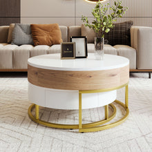 Load image into Gallery viewer, Modern Round Lift-Top Nesting Coffee Tables With 2 Drawers