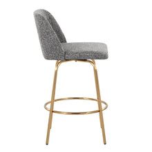Load image into Gallery viewer, Toriano - Contemporary, Fixed Height Counter Stool With Swivel With Round Footrest (Set of 2)