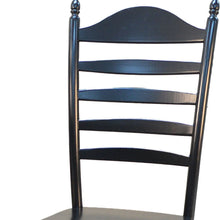 Load image into Gallery viewer, Wood Ladder Back Dining Side Chair - Black