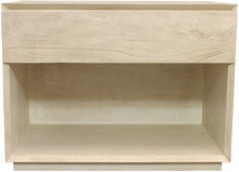 Load image into Gallery viewer, 24" Solid Wood Ribbed Texturere One Drawer Nightstand - Natural