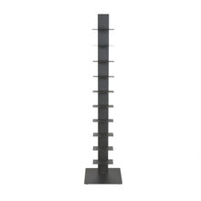Load image into Gallery viewer, Ten Shelf Modern Tower Bookcase - Dark Gray