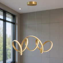 Load image into Gallery viewer, 14" Metal LED Dimmable Chandelier - Gold
