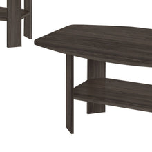 Load image into Gallery viewer, 36" Coffee Table With Three Shelves (Set of 3) - Oak