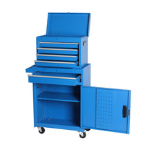 Load image into Gallery viewer, Tool Chest, 5 Drawer Rolling Tool Storage Cabinet With Detachable Top Tool Box, Liner, Universal Lockable Wheels, Adjustable Shelf, Locking Mechanism, Metal Tool Cart For Garage Workshop