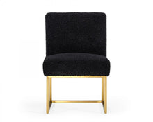 Load image into Gallery viewer, Solid Color Parsons Chair (Set of 2) - Black / Gold