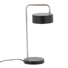 Load image into Gallery viewer, Puck - Contemporary Table Lamp - Nickel / Black