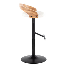 Load image into Gallery viewer, Grotto - Contemporary Adjustable Barstool With Swivel & Straight T Footrest (Set of 2)