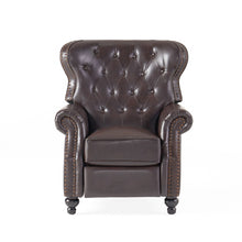 Load image into Gallery viewer, Contemporary Style Push Back Recliner With Button Tufted Stitching And Nailhead Trim