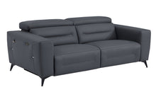 Load image into Gallery viewer, Italian Leather USB Reclining Sofa - Gray