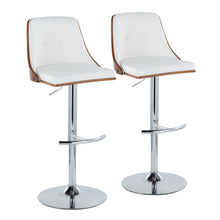Load image into Gallery viewer, Gianna - Mid Century Modern Adjustable Barstool With Swivel With Rounded T Footrest (Set of 2)