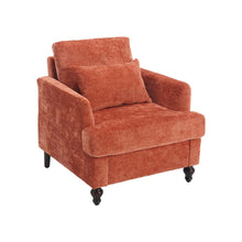 Load image into Gallery viewer, Modern Mid Century Wood Frame Armchair With Tufted Design