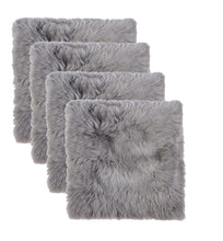 Load image into Gallery viewer, 17" X 17" Wool Chair Pads (Set of 4) - Gray