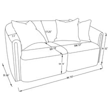Load image into Gallery viewer, Silvana - Upholstered Rolled Loveseat With Curved Back And Foam Cushions - Beige