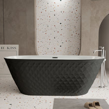 Load image into Gallery viewer, Freestanding Bathtub With Diamond Pattern Design
