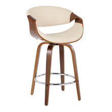 Load image into Gallery viewer, Symphony - Mid Century Modern Fixed Height Counter Stool & Swivel With Round Footrest (Set of 2)