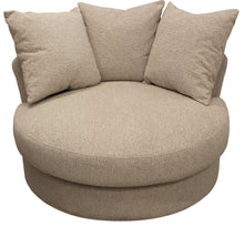 Load image into Gallery viewer, Linen Solid Color Swivel Barrel Chair - Sand