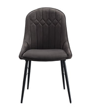 Load image into Gallery viewer, Tufted Upholstered Fabric Dining Side Chairs (Set of 2) - Gray / Black
