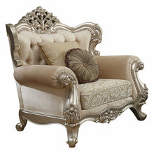 Load image into Gallery viewer, Fabric Damask Chair And A Half And Toss Pillows - Champagne
