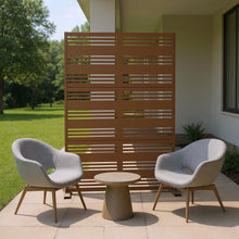 Load image into Gallery viewer, Three Panel Screen Room Divider (562831) - Brown
