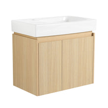Load image into Gallery viewer, Modern Bathroom Vanity With Ceramic Basin, Wall Mounted Floating Sink Combo, Storage Cabinet