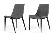 Load image into Gallery viewer, Dining Side Chairs In Faux Leather (Set of 2) - Gray