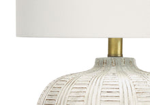 Load image into Gallery viewer, Urn Table Lamp With Ivory Drum Shade - Gold And White