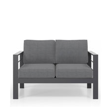Load image into Gallery viewer, All Weather Patio Loveseat With Thick Cushions - Gray / Gray