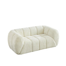 Load image into Gallery viewer, Quilted Cloud Sofa With Rounded Armrests And Piano Key Backrest Design