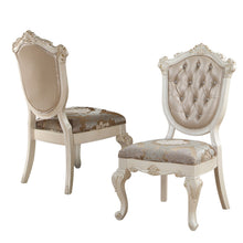 Load image into Gallery viewer, Tufted And Upholstered Faux Leather And Solid Wood Dining Side Chairs (Set of 2) - Pearl / Rose Gold