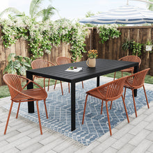 Load image into Gallery viewer, 7 Piece Dining Set With Stackable Chairs