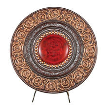 Load image into Gallery viewer, Round Poly Decorative Plaque - Red / Brown