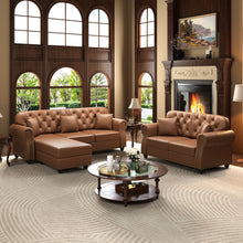 Load image into Gallery viewer, Upholstered Sofa With Nailhead Trim, Rolled Armrests With Ottoman