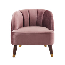 Load image into Gallery viewer, Elegant Upholstered Barrel Accent Chair With Wooden Legs