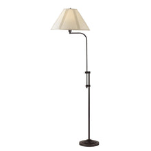Load image into Gallery viewer, 68" Adjustable Traditional Shaped Floor Lamp With Beige Empire Shade - Bronze