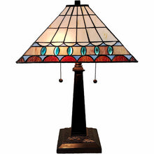 Load image into Gallery viewer, 22" Metal Two Light Candlestick Table Lamp With Empire Shade - Dark Brown / Off-White