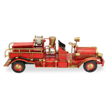 Load image into Gallery viewer, Hand Painted Early 20th Century Fire Engine Model Car - Red / Gold